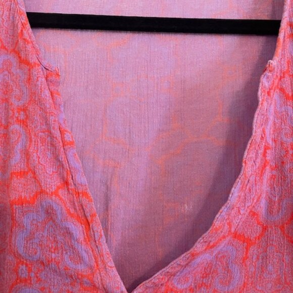 J.Crew Pink Paisley 3/4 Sleeve Tunic, Size XL - Picture 3 of 6